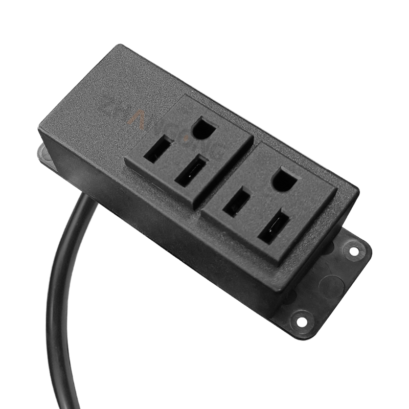 明装2位美标+底部出线